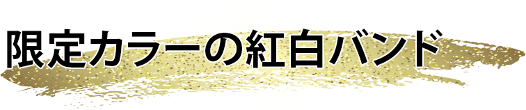 限定カラーの紅白バンド