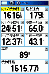 トリップコンピュータページ