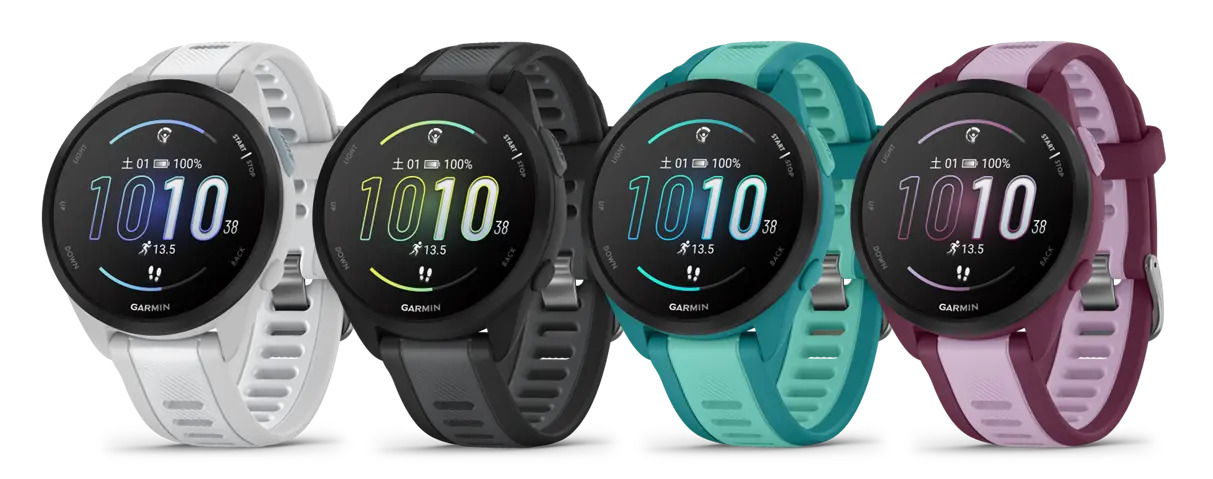 Forerunner 165 Music Black Gray, White Gray, Turquoise, Berry