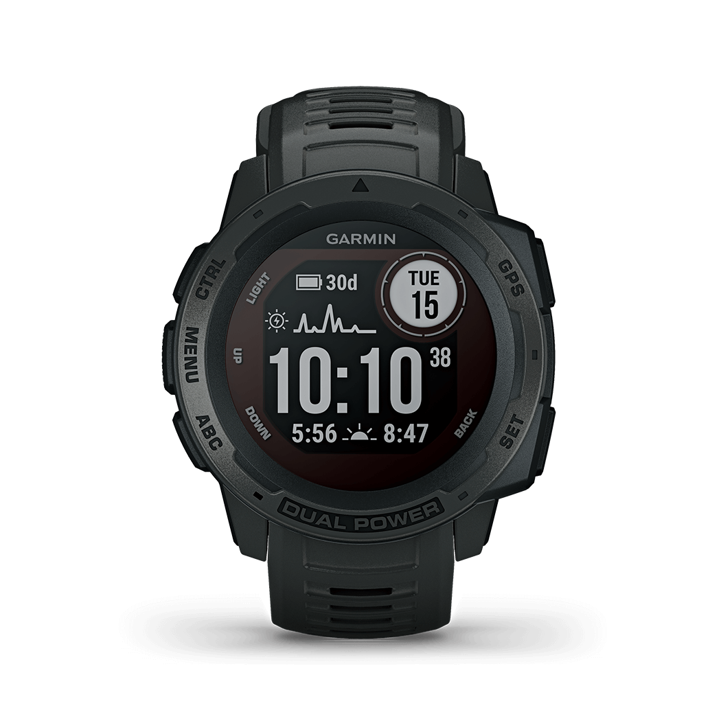 GARMIN ガーミン Instinct Dual Power Graphite-