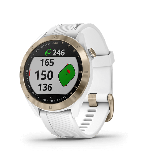 GARMIN GPSゴルフウォッチ APPROACH S40 ホワイトです - ラウンド用品