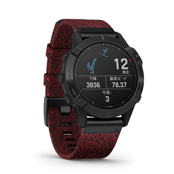 fēnix 6 Sapphire Black DLC Nylon band | スマートウォッチ | Garmin 日本