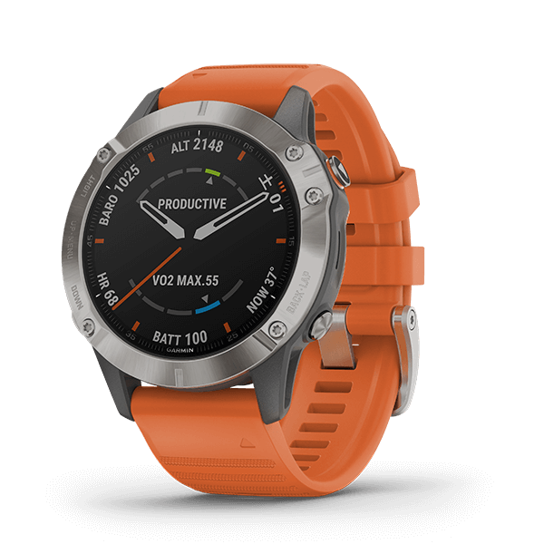 GARMIN fenix 6 Sapphire Ti Gray スマートウォッチ