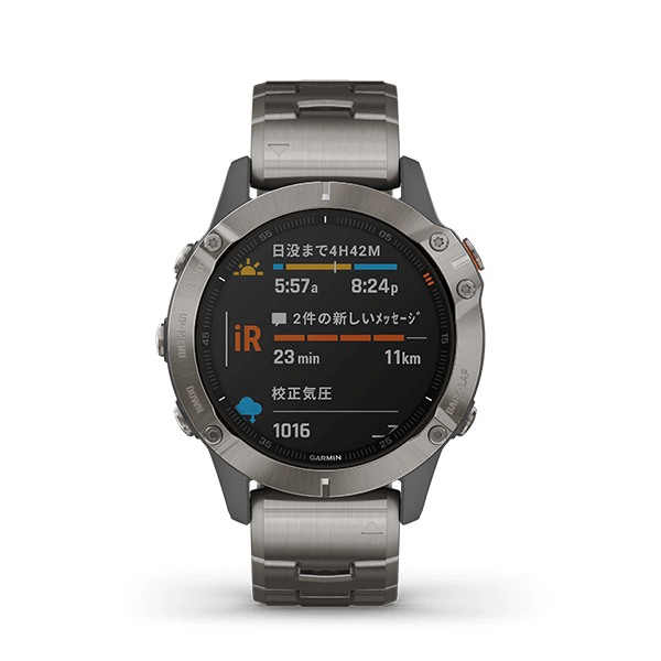 GARMIN fenix 6 Sapphire Ti Gray スマートウォッチ