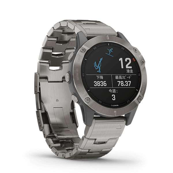 GARMIN fenix6X sapphire + 別売純正メタルバンド