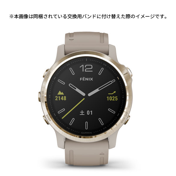 fēnix 6S Sapphire Tundra Light Gold Leather band | スマート ...