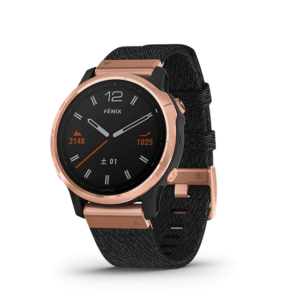 fēnix 6S Sapphire Black Rose Gold Nylon band | スマートウォッチ