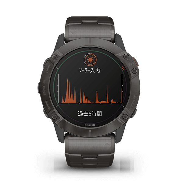 fēnix 6X Pro Dual Power Ti Black DLC Titanium band | スマート