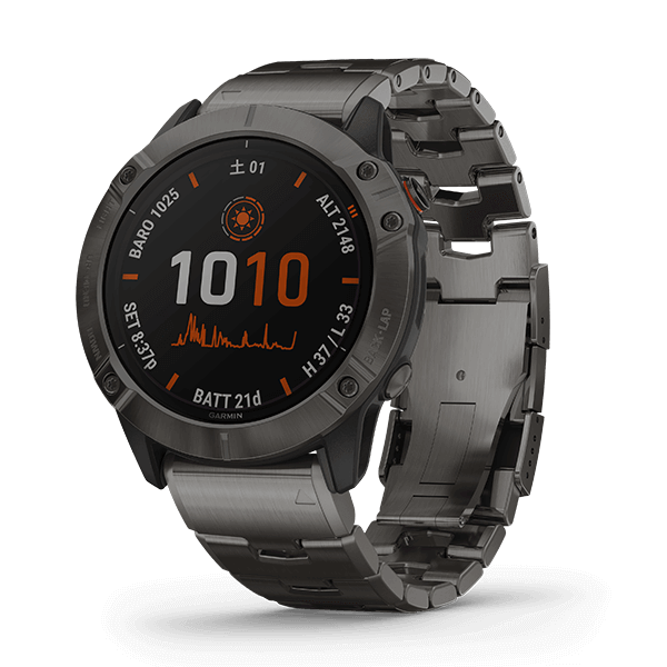 fēnix 6X Pro Dual Power Ti Black DLC Titanium band