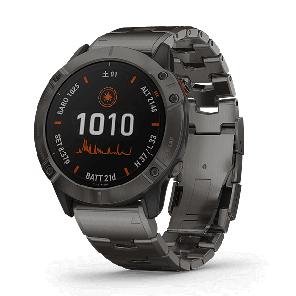 fēnix 6X Pro Dual Power Ti Black DLC Titanium band