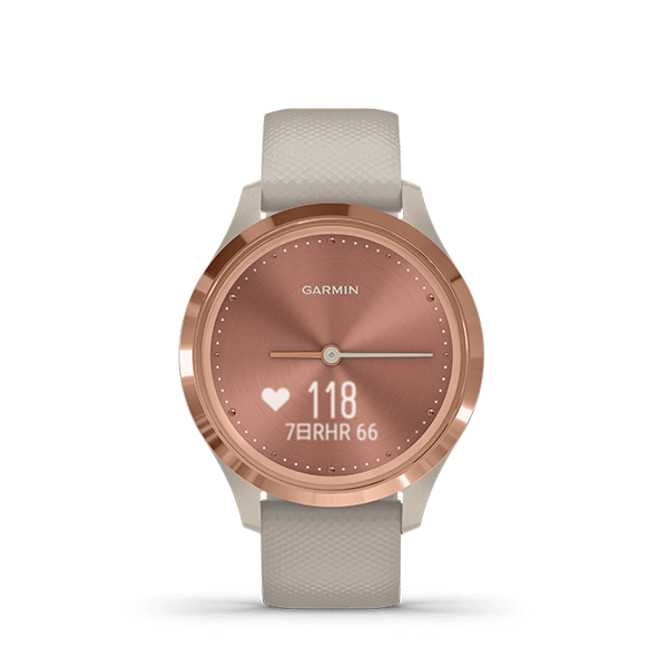 美品 ガーミン vivomove3S Light Sand/Rose Gold-eastgate.mk