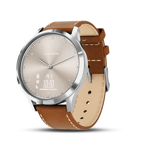 vívomove HR Silver Tan Leather | スマートウォッチ | Garmin 日本