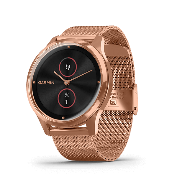 vívomove Luxe 18K Rose Gold PVD Milanese スマートウォッチ | Garmin 日本