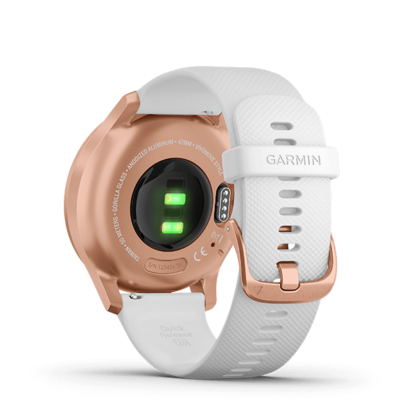 vívomove Style White / Rose Gold | スマートウォッチ | Garmin 日本