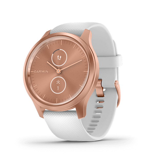 vívomove Style White / Rose Gold | スマートウォッチ | Garmin 日本