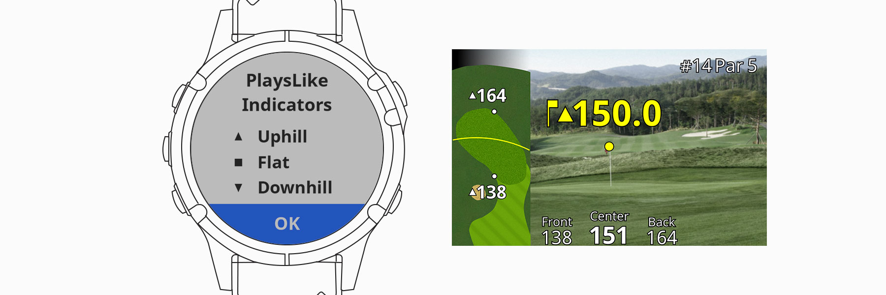 garmin golf distance
