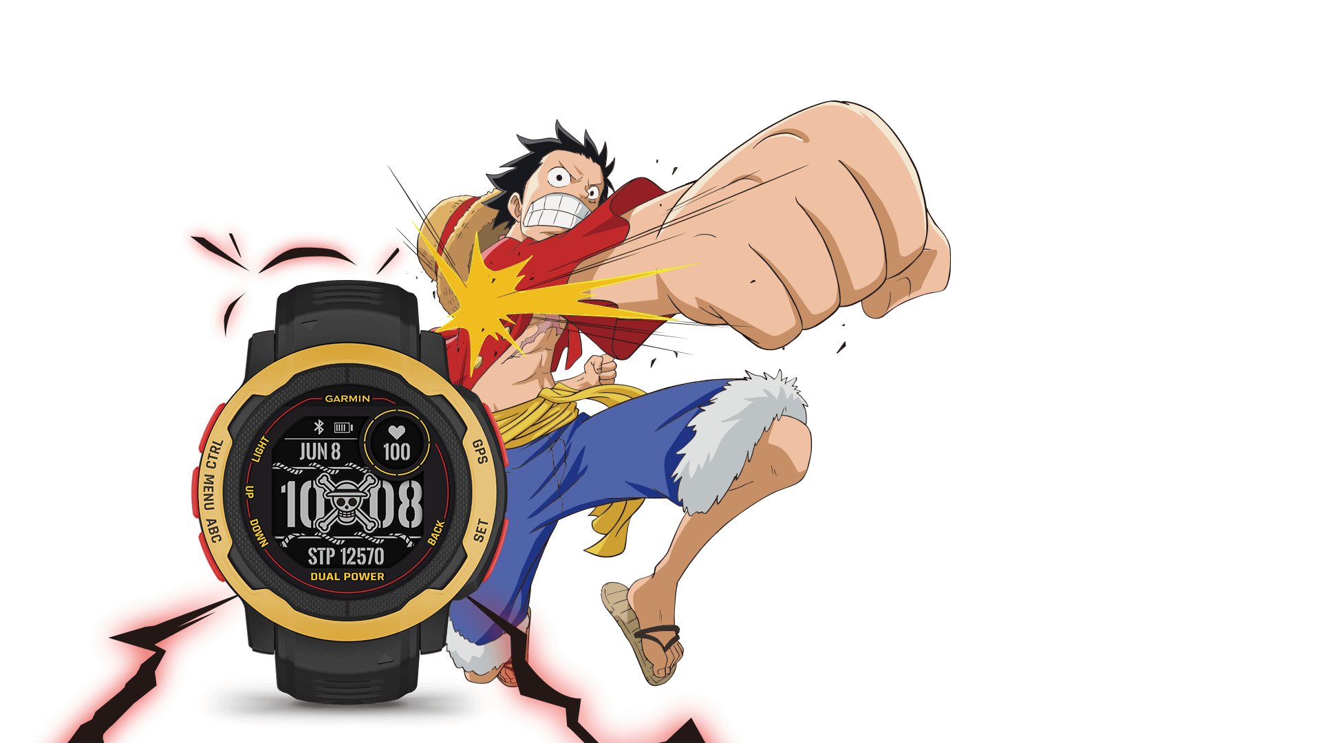Garmin ガーミン メーカー直販 Instinct 2 Dual Power One Piece Zoro ワンピース ゾロ コラボウォッチ おすすめ