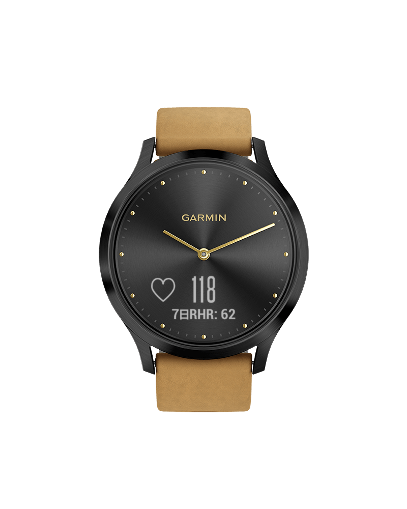 garmin vivomove hr premium black tan